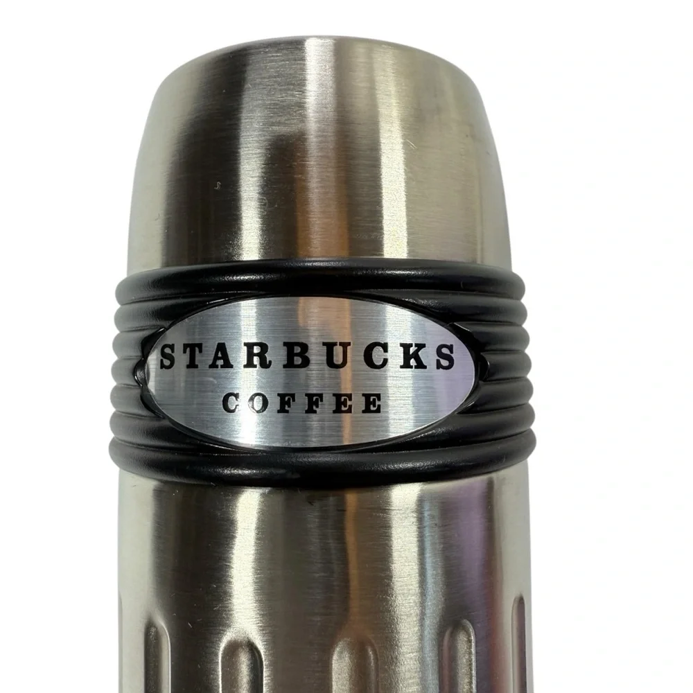 Vintage Starbucks Groovy Slim Stainless Steel Travel Thermos